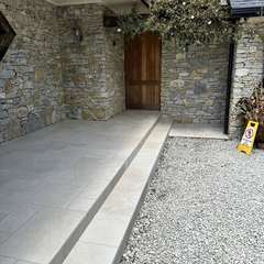 Outdoor slabs and step